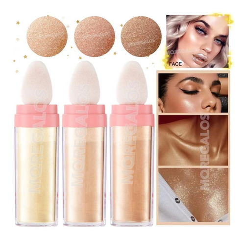 Imagen 1 de 3 de Highlight Brillos Polvo De Hadas Glitter P/ Cuerpo Rostro