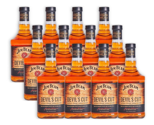 Jim Beam Devil's Cut Cut 90 Proof Whisky Bourbon X12u 750ml 