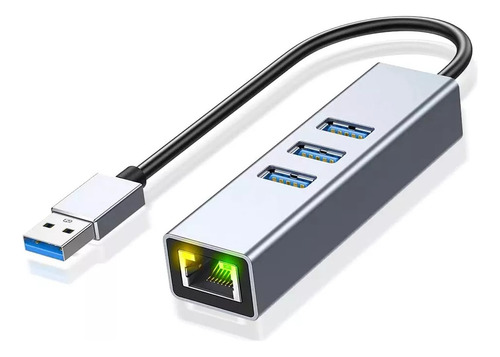 Placa De Red Usb 3.0 A Rj45 Ethernet Red Lan + Usb 3.0 X 3