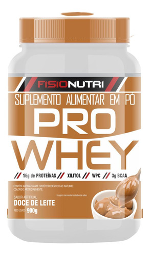 Kit 2 Pro Whey Fisionutri Pote 900g Doce De Leite