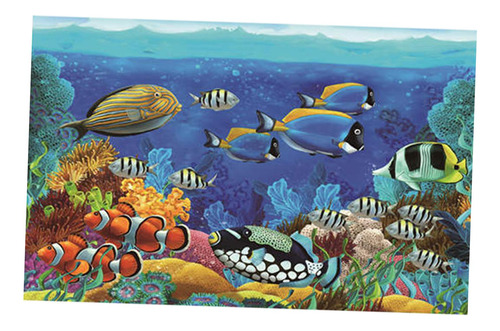 Adhesivo De Fondo Para Acuario 3d, Cartel De Fondo, 62x40cm