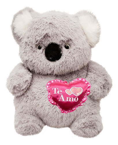 Peluche De San Valentin Koala Con Corazon Te Amo Color Te Amo Rosa
