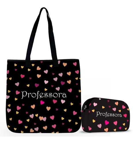 comprar Kit Bolsa Tiracolo E Necessaire Estojinho Para Professoras