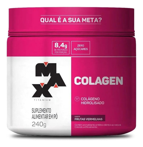 Colágeno Hidrolisado Colagen (240g) Sabor Frutas Vermelhas Frutas Vermelhas