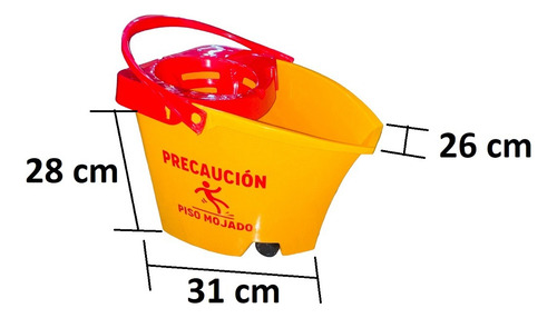Balde Escurridor 12lts+trapero Color Amarillo