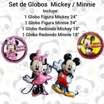 Comprar Set 4 Globos Decoración Cumpleaños Minnie Mickey Mouse 
