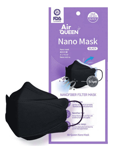 Airqueen Mascarilla Facial De 3 Capas Con Nano-filtro Para A
