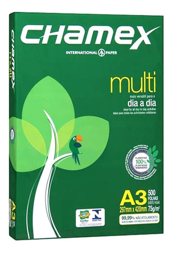 Resma Papel A3 75g Chamex Blanca 500 Hojas Impresion