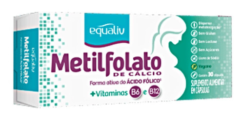 Suplemento Equaliv Premium Optimized Folato, L-metilfolato