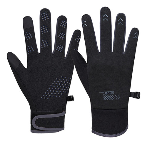 Guantes De Invierno Para Mujer, Guantes De Nieve, Negro Gris