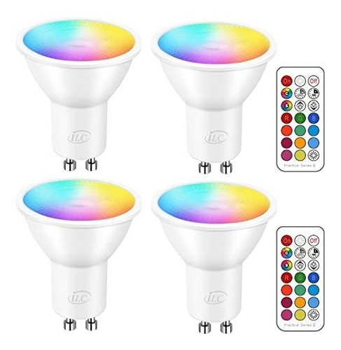 Bombillas Led Rgb Con Control Remoto, Pack 4