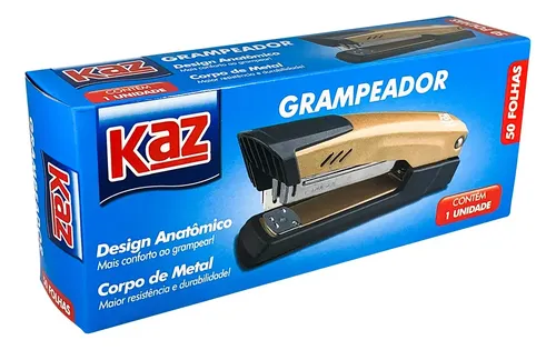 Grampeador Kaz Kz237 Dourado P/ 50 Folhas 16cm | MercadoLivre