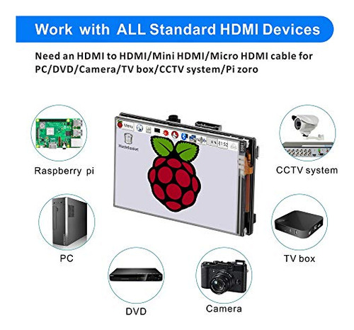 Monitor Hdmi Con Pantalla Táctil Lcd Osoyoo De 3.5 Pulgadas