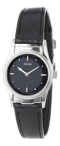 Women's Swl001 Braille Black Leather Strap Watch