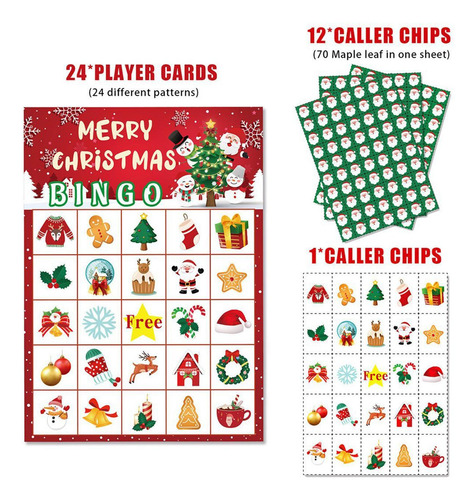 Cartões De Bingo De Férias De Inverno, Cartões De Jogos