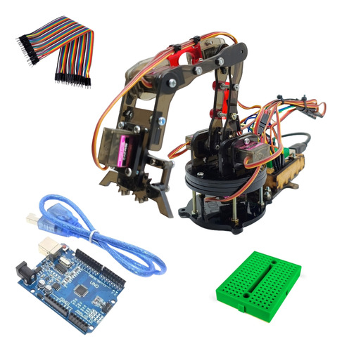 Brazo Robotico Kimo Kit Control Pc + Arduino - Servos Mg90