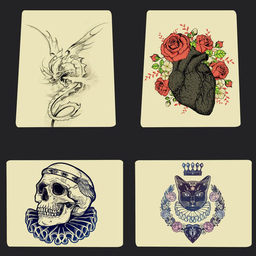 Piel De Práctica De Tatuaje Moricher 20 X 15 Cm Doble Cara Color Nombre Del Diseño