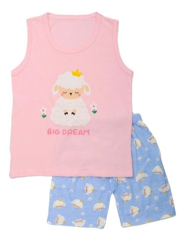 Pijama Infantil Candy Niña Pimenton Corto Verano