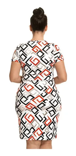 Vestido tubinho com barrado floral sales
