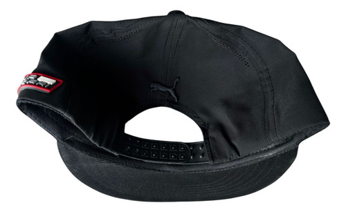 Gorra Snapback -ferrari- Para Caballero Negra Goma 3d Blanco Lisa Unitalla