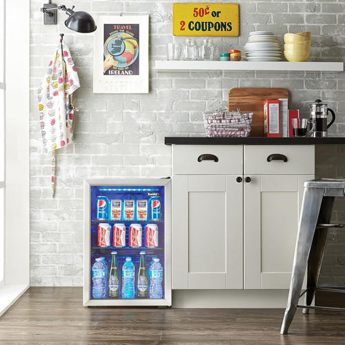 Frigobar Para Bebidas 95 Latas Danby Dbc026a1bssdb 2.6 Pies Plateado