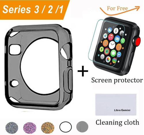 Reemplazo Silicona Libra Gemini Bling Apple Watch Case 42mm