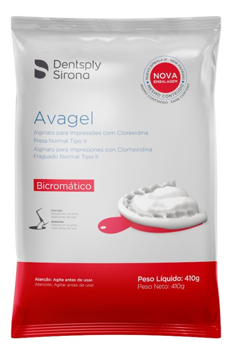 Alginato Avagel Dentsply 410gr Cromático Odontologia