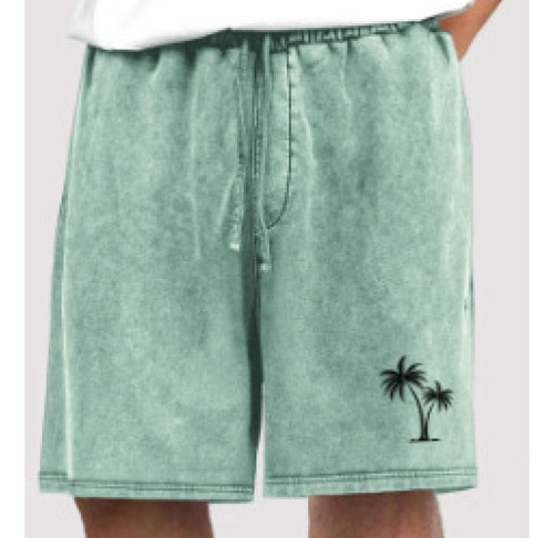 Pantalones Cortos De Algodón Para Hombre, Cintura Elástica C