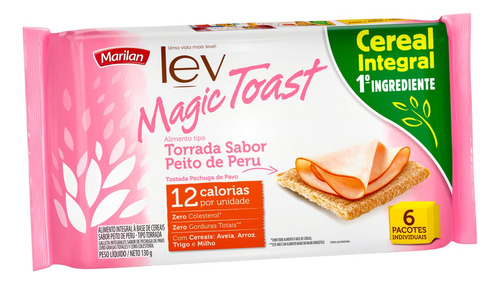 Torrada Peito de Peru Integral Marilan Lev Magic Toast Pacote 130g