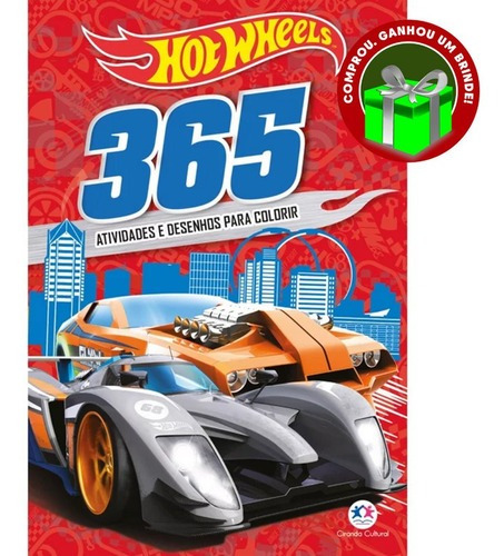Livro Hot Wheels - 365 Atividades E Desenhos Para Colorir