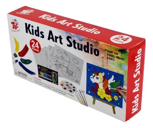 Pintura Acrilica Con Pinceles Kit Infantil