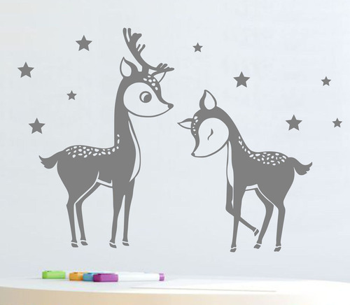 Vinilos Decorativos Infantiles Ciervo Bambi Pack  Mediano