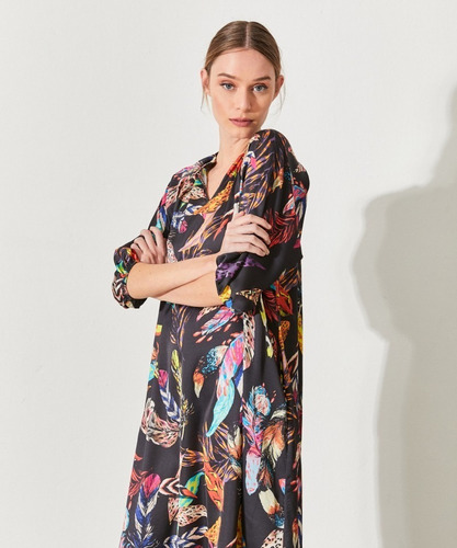 Vestido Swan Estampado Mujer Kosiuko