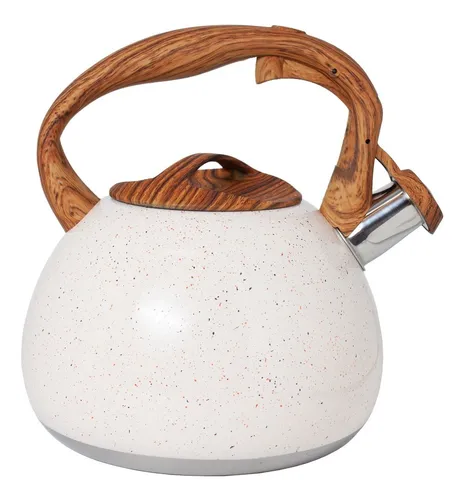 comprar Pava Silbadora Acero Inoxidable 3 Litros Mango Simil Madera