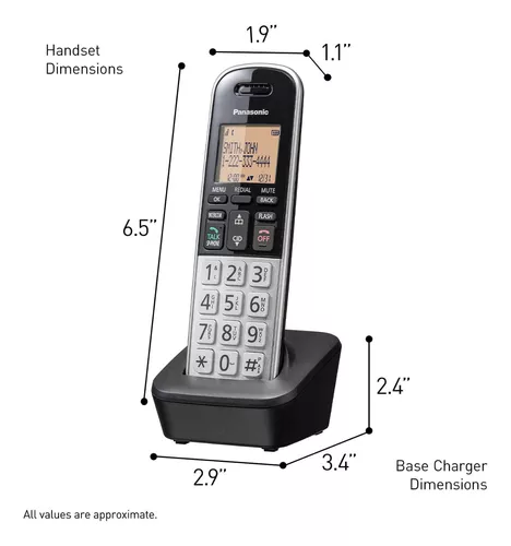 Paquete de 2 Teléfonos Inalámbricos Panasonic con Pantalla LCD