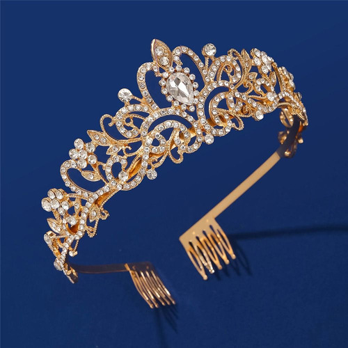 Diadema De Cristal Con Forma De Tiara Plateada, Corona De Pr