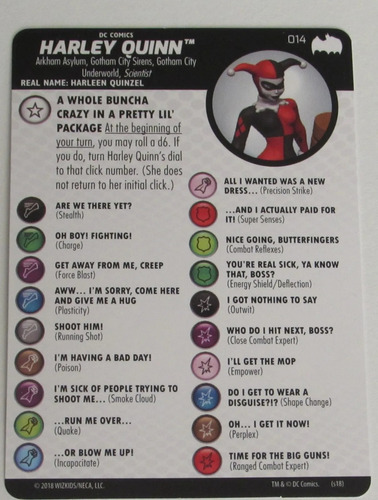 Heroclix Harley Quinn #014 Batman The Animated Series Dc (Usado)