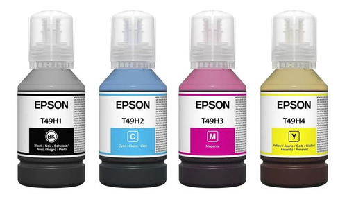 Botellas 4 Tinta Epson T49h Surecolor T3170x 140ml Original 