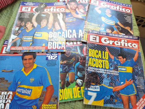 El Grafico Seis Revistas Boca Juniors Años 90 (Usado)