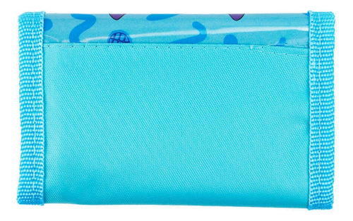 Carteira Infantil Retangular Stitch 8x2x12cm Disney Cor Azul-claro