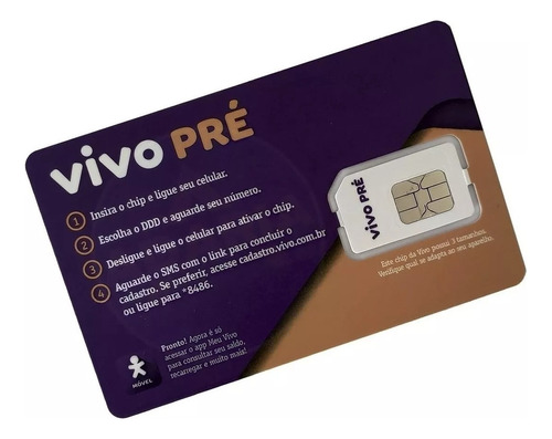 5 Chips Vivo 4g  Escolha Qualquer Ddd Do Brasil Varejo