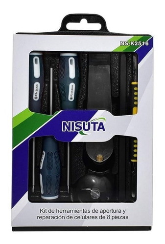Imagen 3 de 4 de Kit Herramientas 8 Piezas Reparación De Celulares Nisuta
