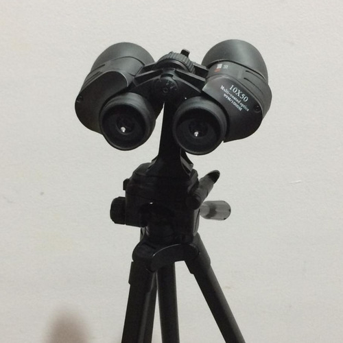 Imagen 6 de 9 de Kit Braun Binocular 10x50 Adaptador Tripode 145cm Funda