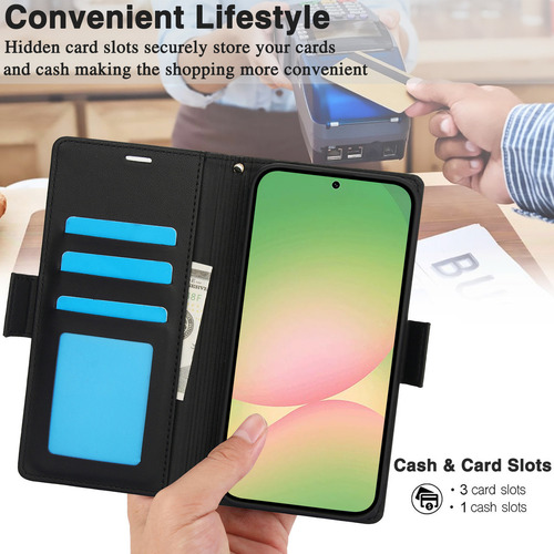 Funda De Piel Tipo Cartera Con Tapa Para Samsung Galaxy A56 A36 A26 A16 A06