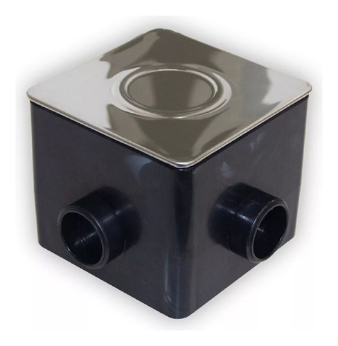 Caixa de passagem quadrada con regulagem tampa Inox Brustec 10cm