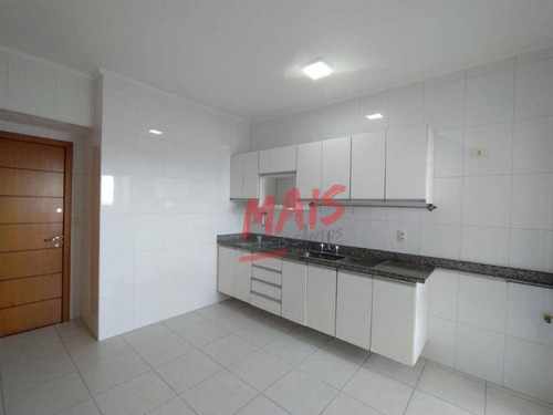Apartamento Com Vista Livre E Lazer Completo, 3 Dormitórios Para Alugar, 118 M² - Aparecida - Santos/sp - Ap5876