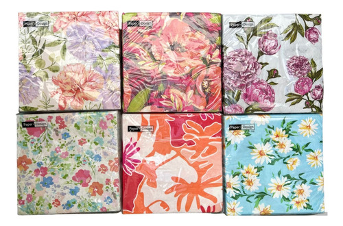 Set X 6 Servilletas De Papel Decoupage 33x33cm A Elecccion