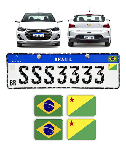 Adesivos Bandeiras Placa Nova Brasil Estados Resinados