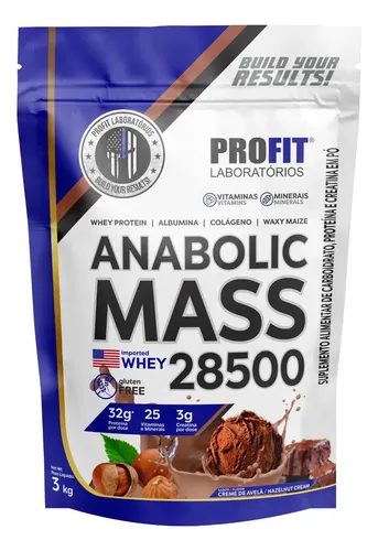 Hipercalórico Anabolic Mass 28500 Creme De Avelã 3kg Profit
