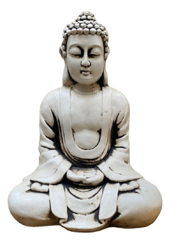 Estatua Buda Meditando 40 Cm Resina Apto Exterior Xa Jardin